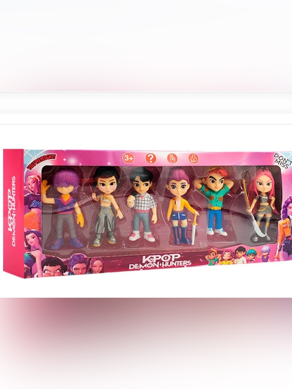Kpop 6-Figure Playset - Pink Accent Collectible Set